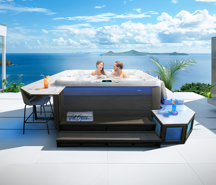 Calspas hot tub being used in a family setting - Desplaines